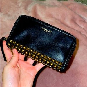 Coach studded wristlet